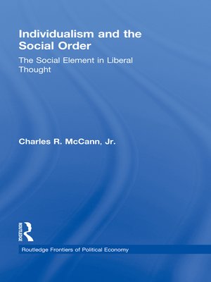 cover image of Individualism and the Social Order